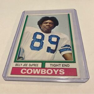 Billy Joe Dupree RC 1974 Rookie Topps Football Card # 277 Dallas Cowboys Vintage